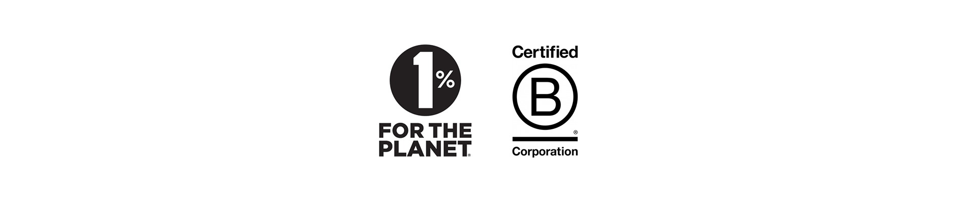 1 % for the Planet and B Corp logos