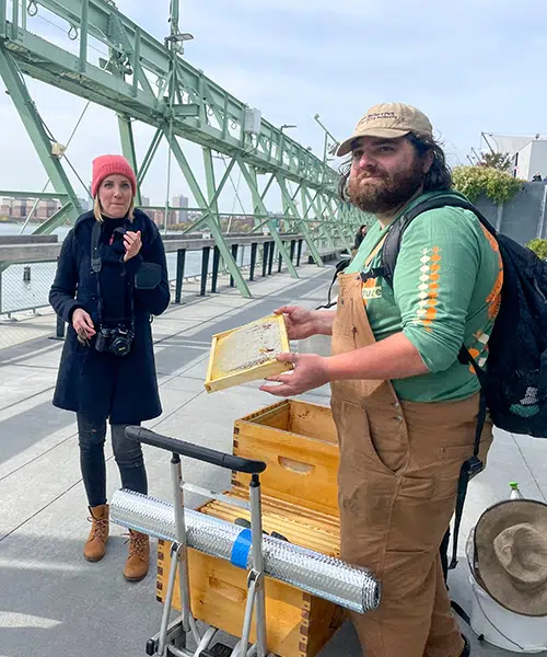 Beekeeper with client