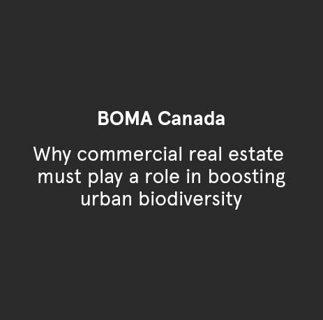 BOMA Canada - Why commercial real estate must play a role in urban biodiversity