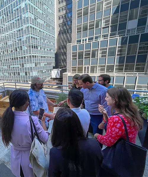 Nuveen's 730 Third Avenue rooftop being used for tenant experiences that raised engagement rates by over 30%