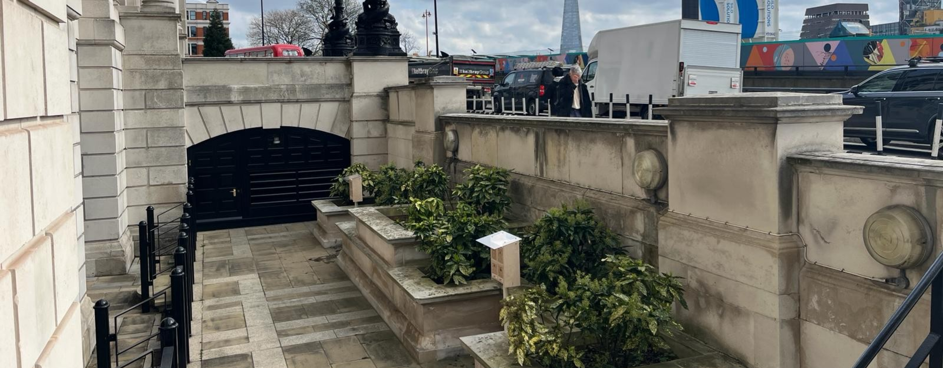Urban bee homes in London UK
